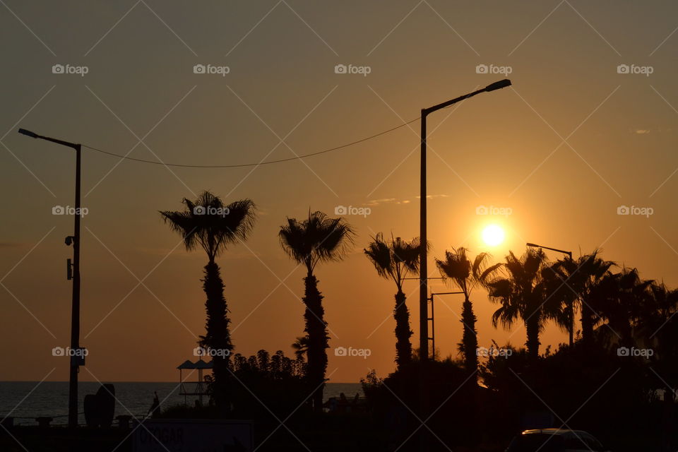 sunset in Alanya turkey