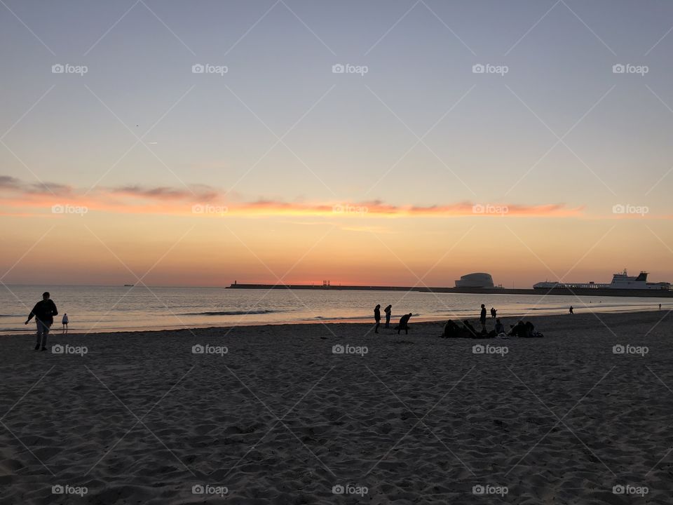 Sunset in Matosinhos’ beach