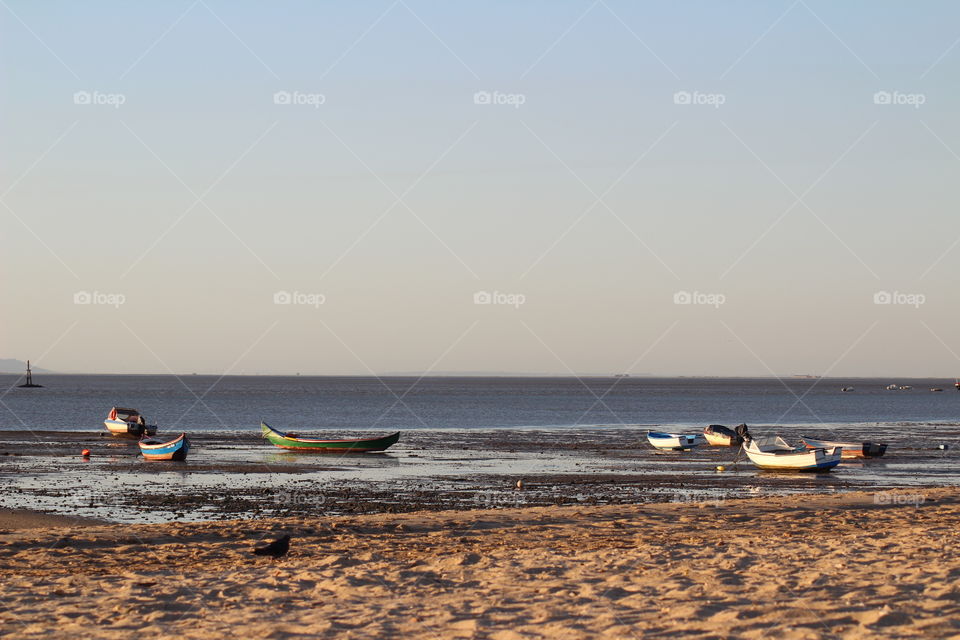Boats by the seashore 