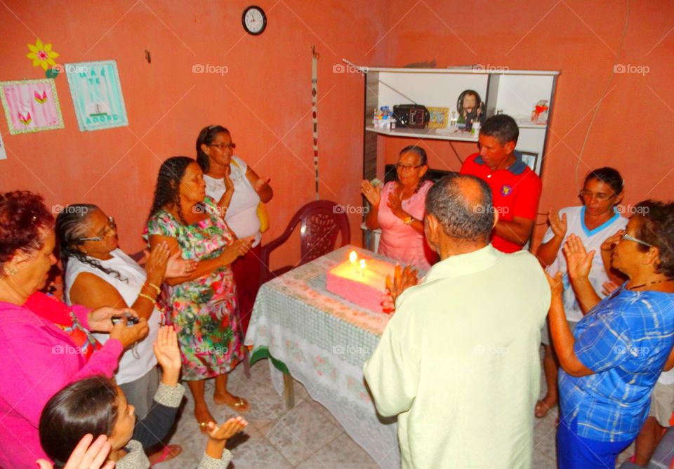 A native birthday party. Rural life