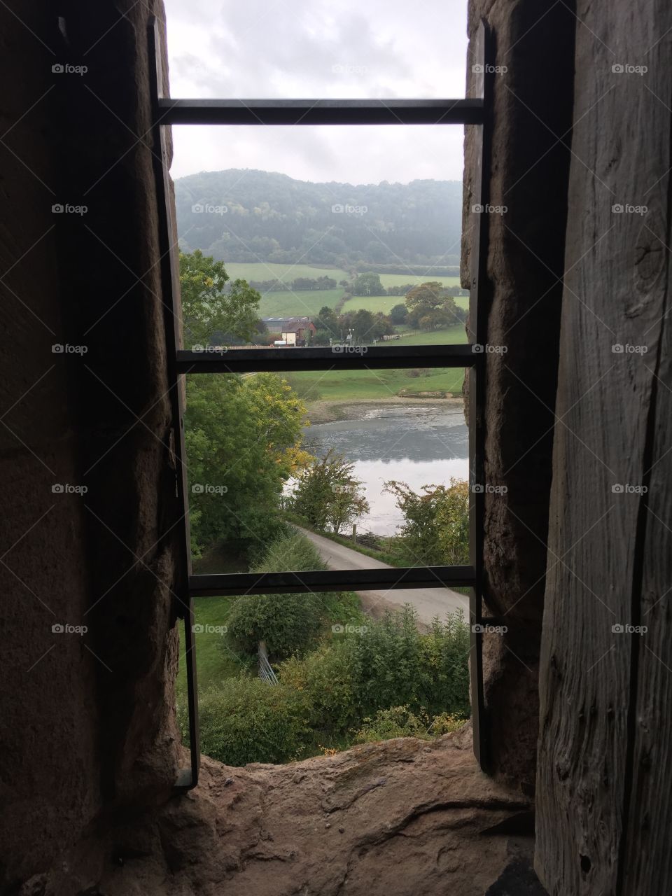 View from my window. View out of Stoksey Castle Keep UK