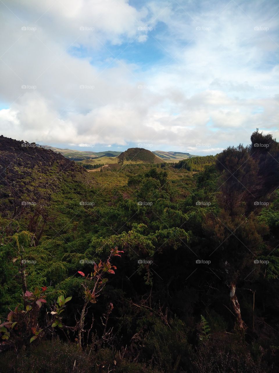 View of inactive volcano