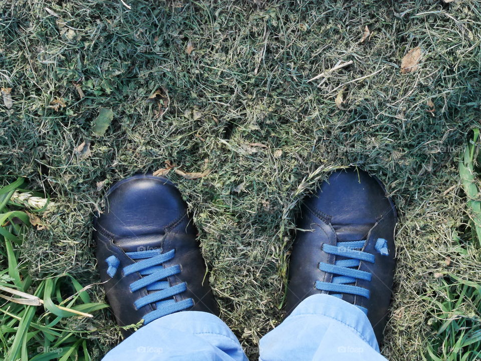 My shoes in grass