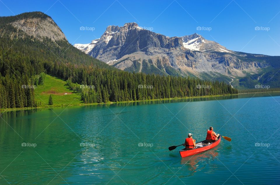 Togetherness... kayaking in the Canadian Rockies.