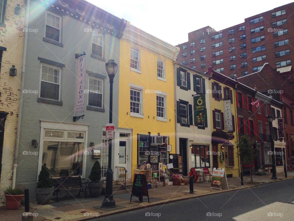 Sansom St. Shops in line, waiting for you to visit each one.