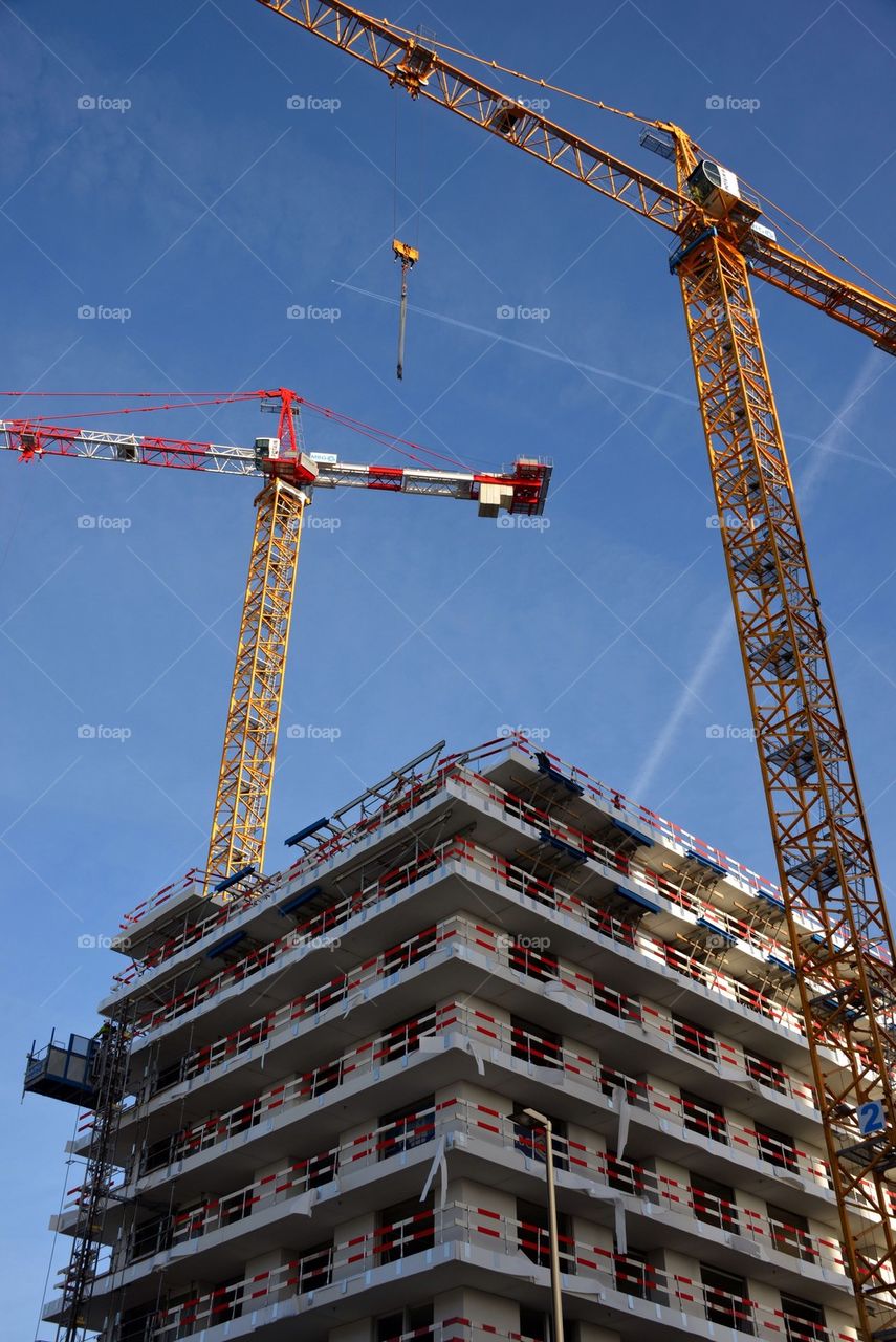 Working on a building