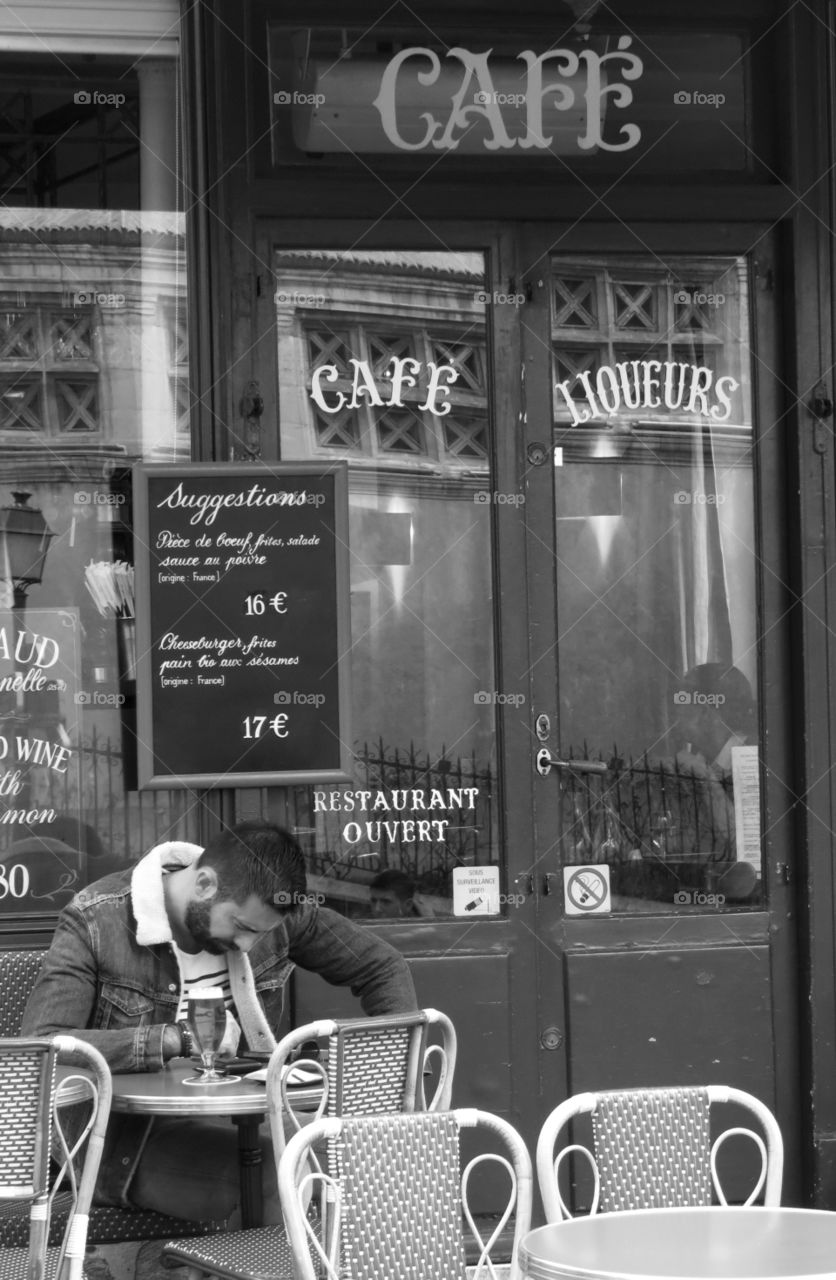 Paris cafe in Montmartre