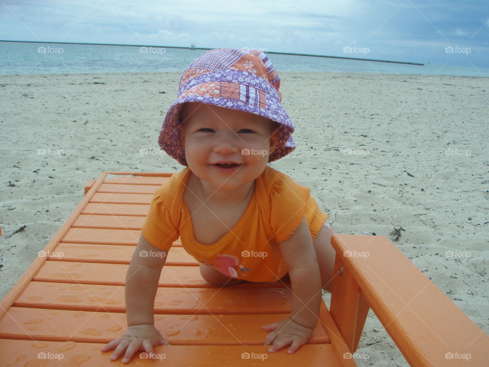 Baby at the beach 