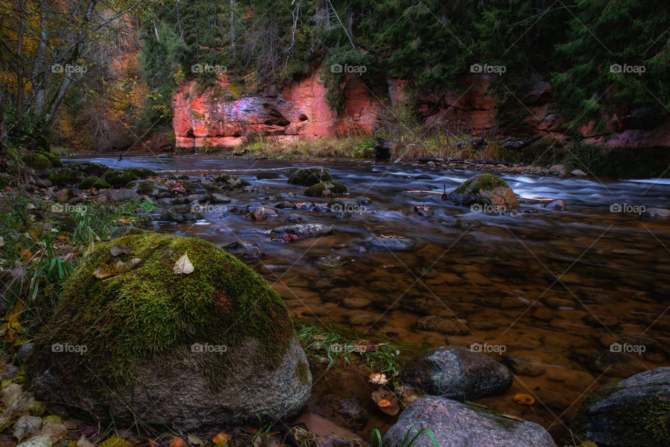 Stream. River. Long exposure.