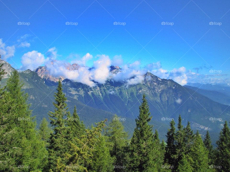 Scenic view of mountains