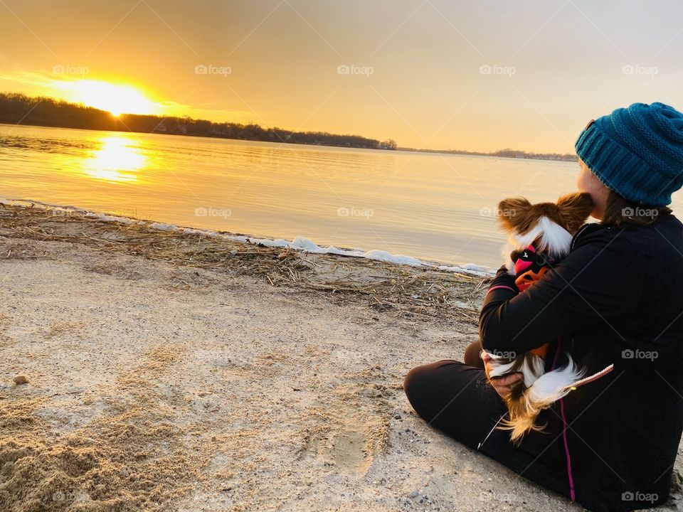 Watching the sunset with a fried!! 