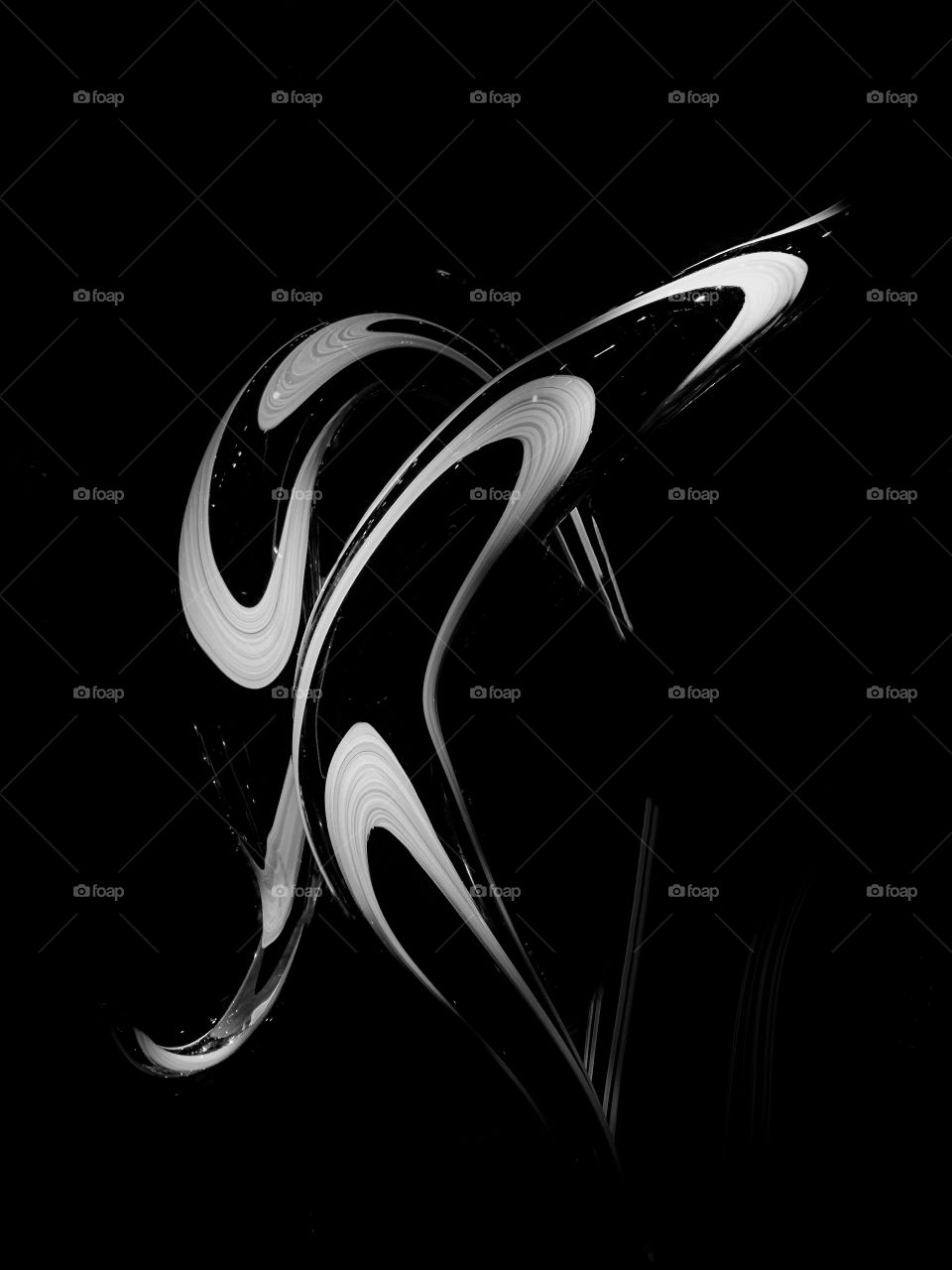 Chihuly Glass In Black 