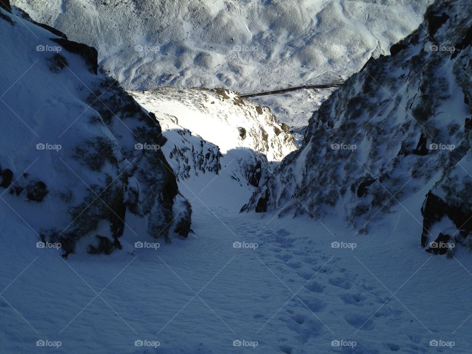 Winter climbing . Taken in the Lake District 