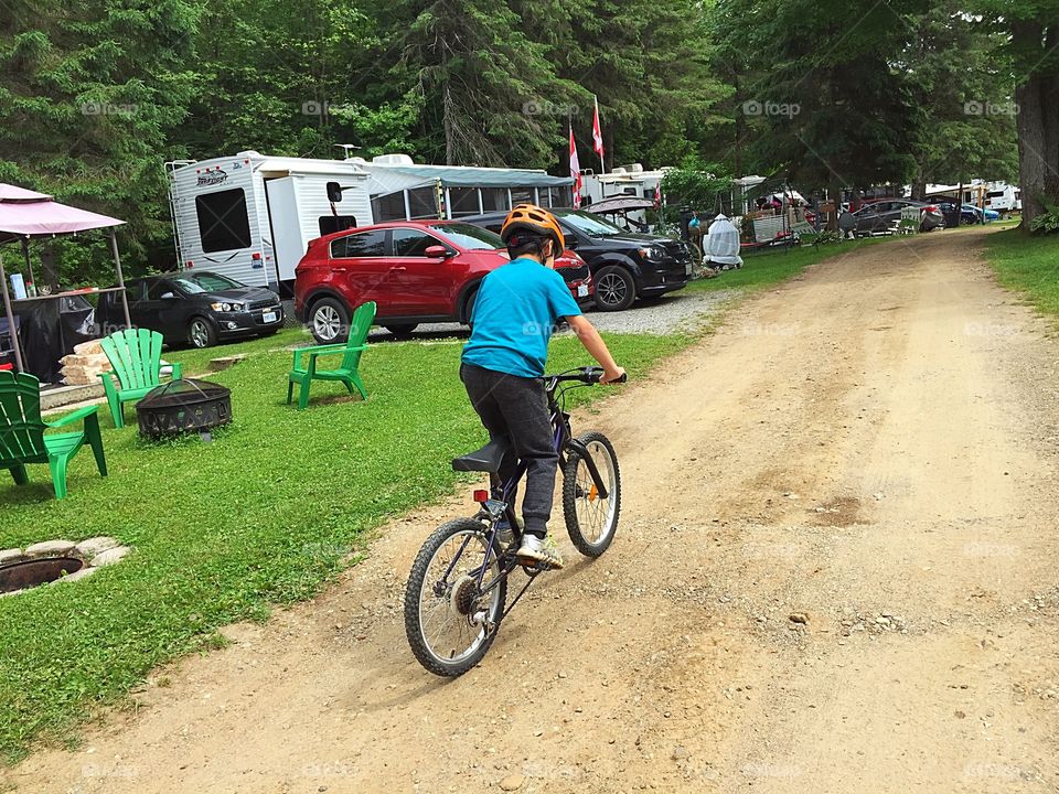 Boy on his bike 