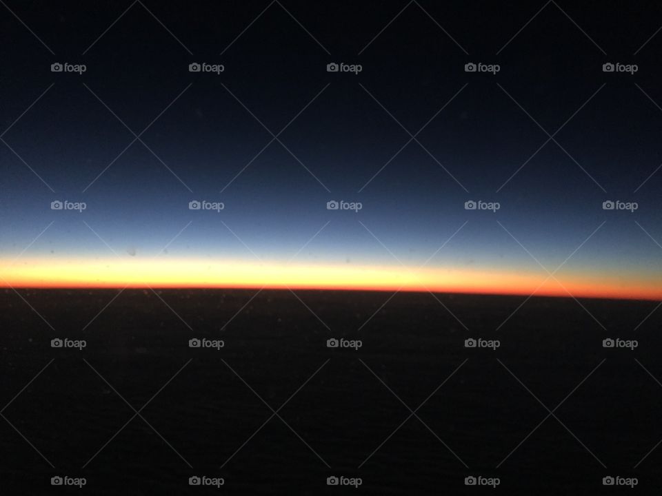Sunrise from airplane
