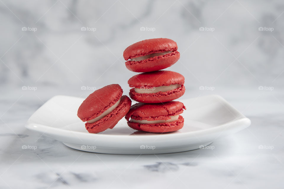 Red French Macarons 