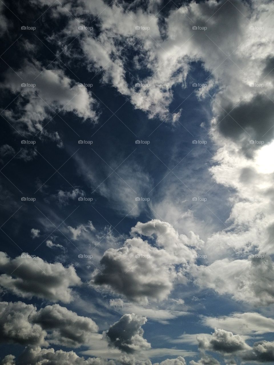 Clouds in the blue sky