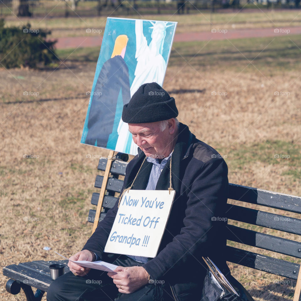 President Donald Trump Protester