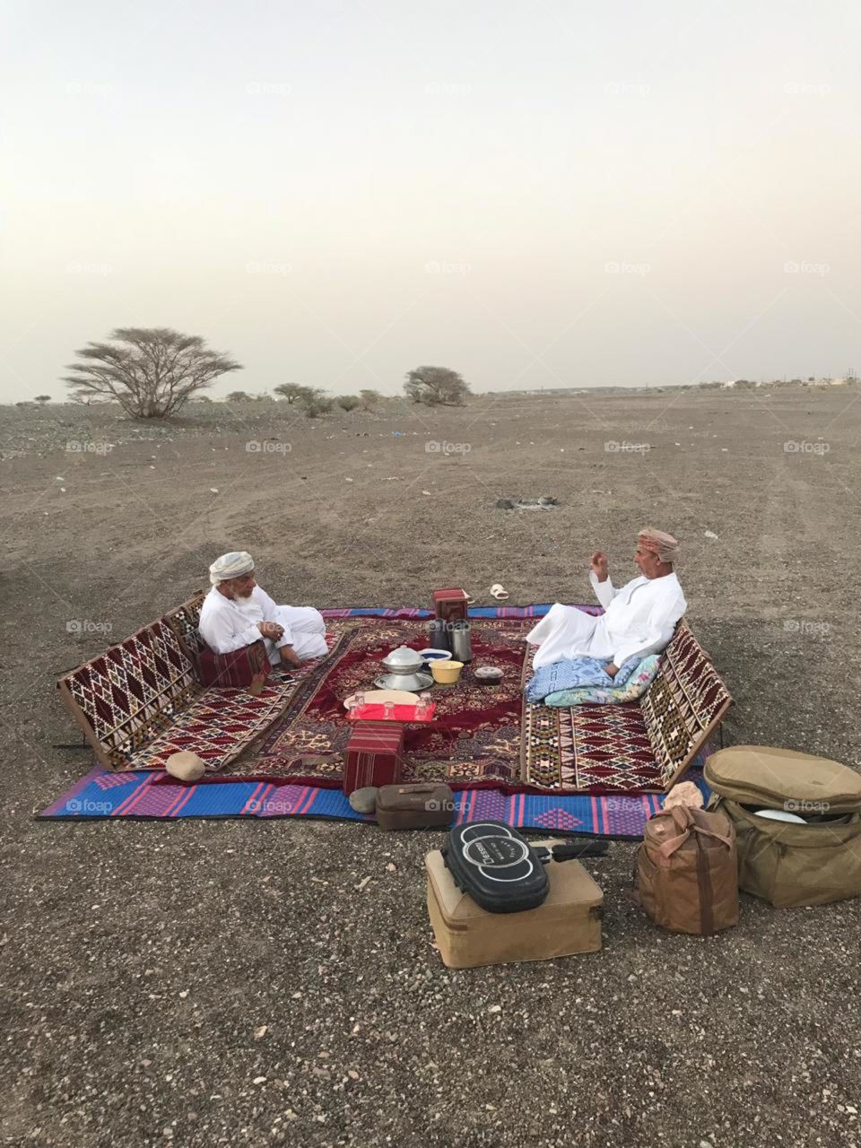 A session in the desert
