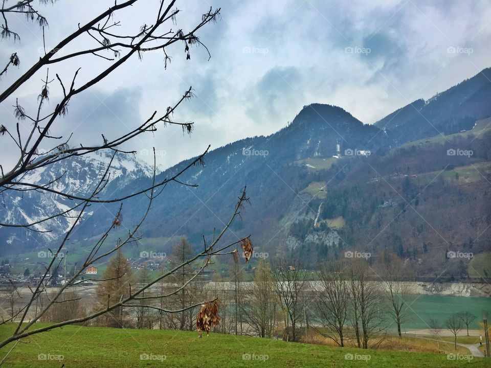 Idyllic village in Switzerland 