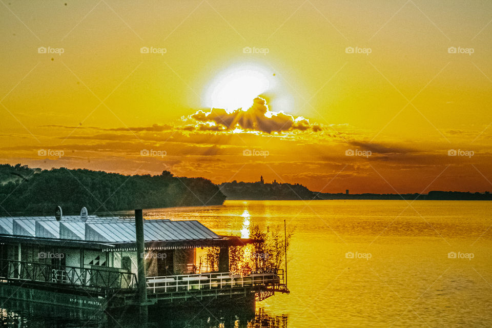 Sunset on the River Danube