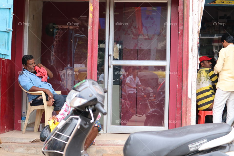 security guard at rest