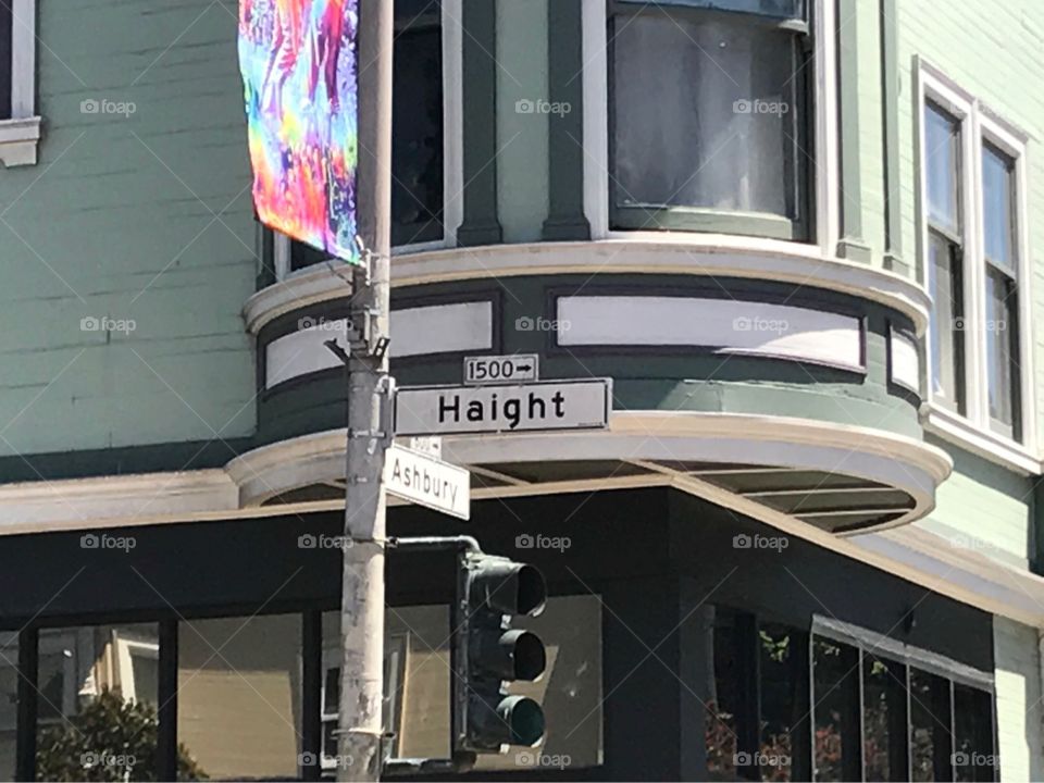 Height Ashbury Street signs San Francisco