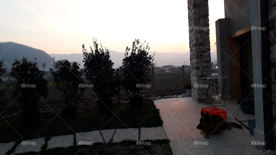 sunset from my garden