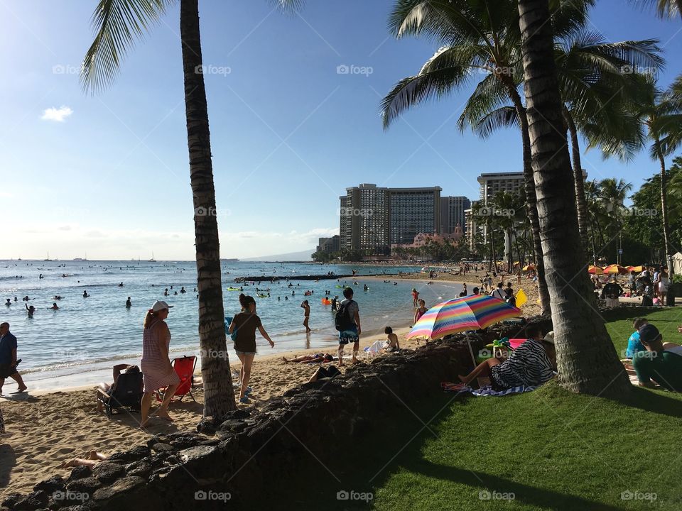 Aloha. Waikiki Beach