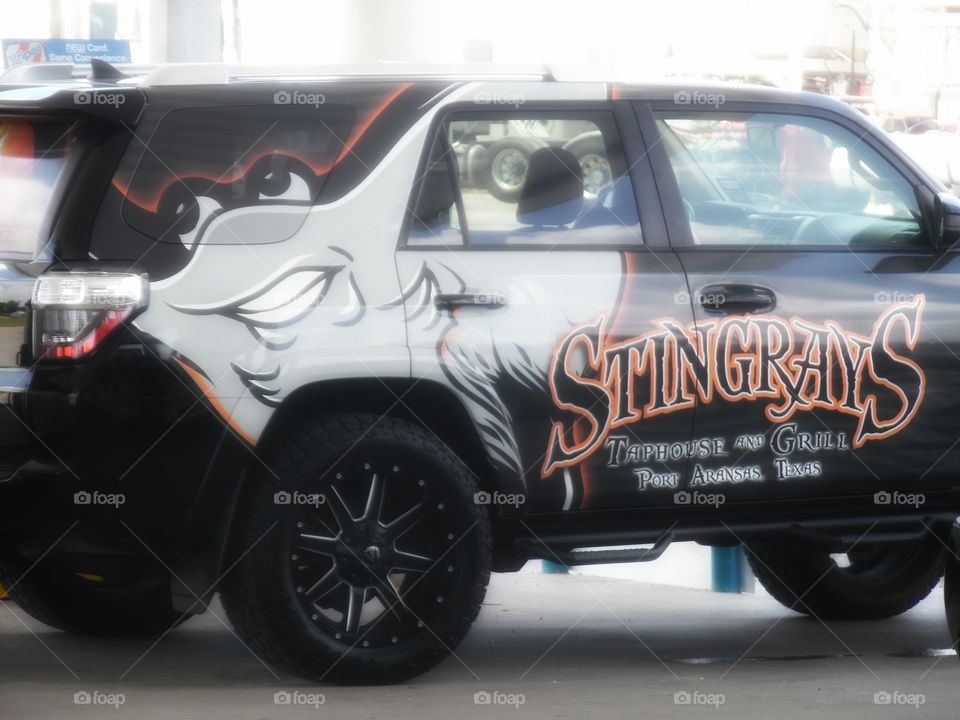 Stingray. This is a picture of a neat looking car that I saw while on vacation. 👣 🚶 🏃 🔥 💨