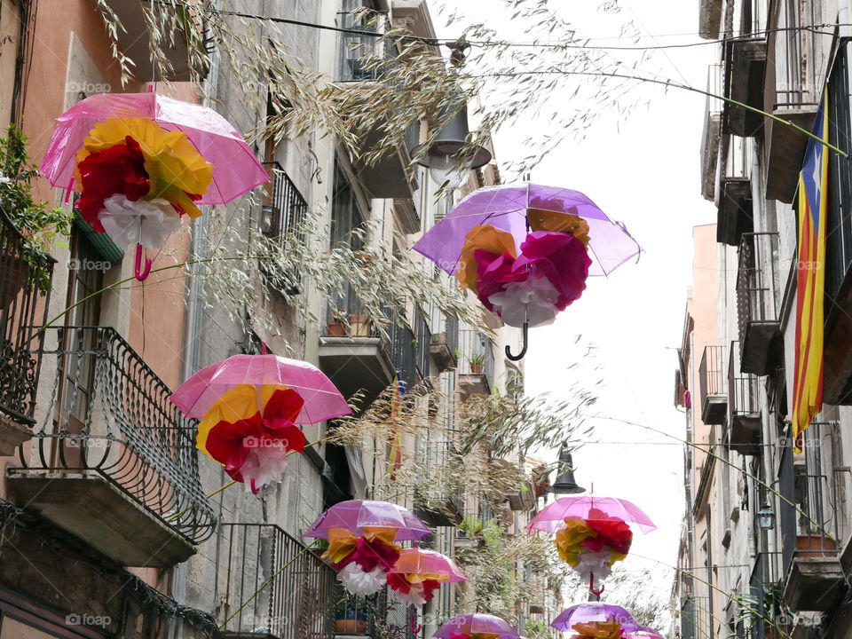 umbrella street pink