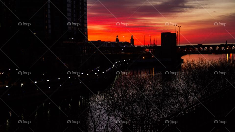 Sunrise over Chicago 