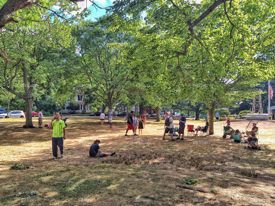 People enjoying in park