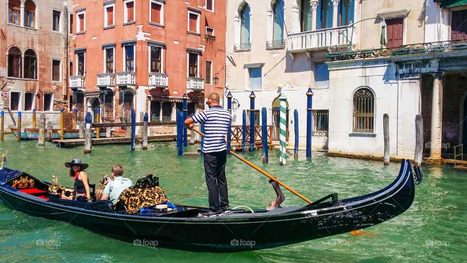 Gondole. Gondole in Venice