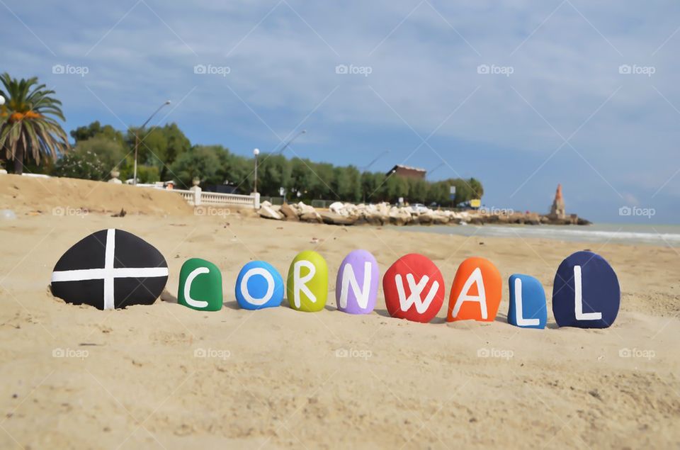 Cornwall,Kernow,souvenir on colored stones