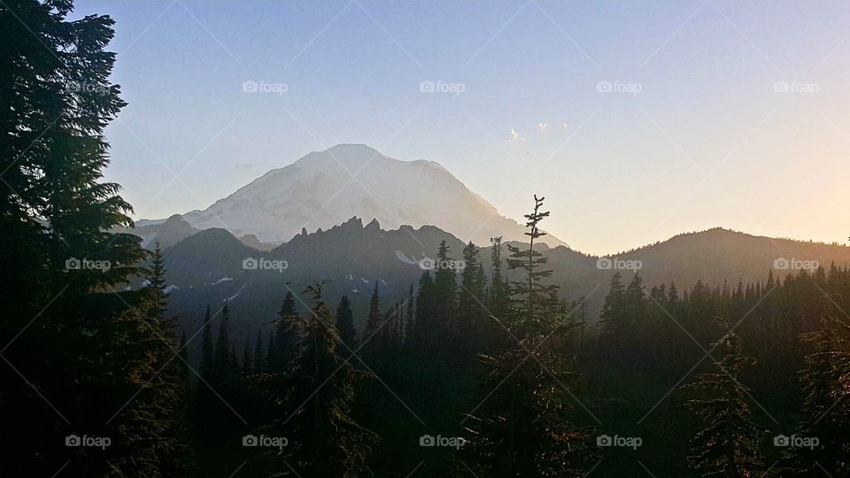 Mountain, Snow, No Person, Fog, Landscape