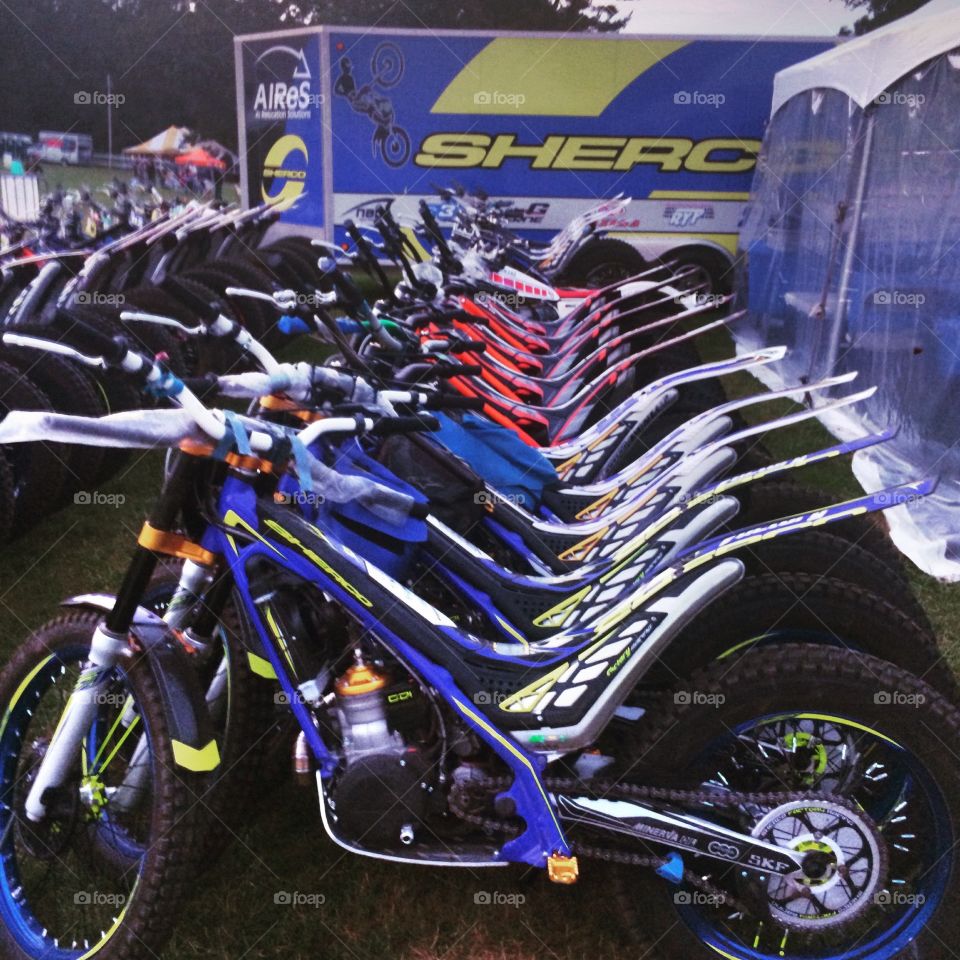 Trials Sherco Dirtbikes at the National Competition