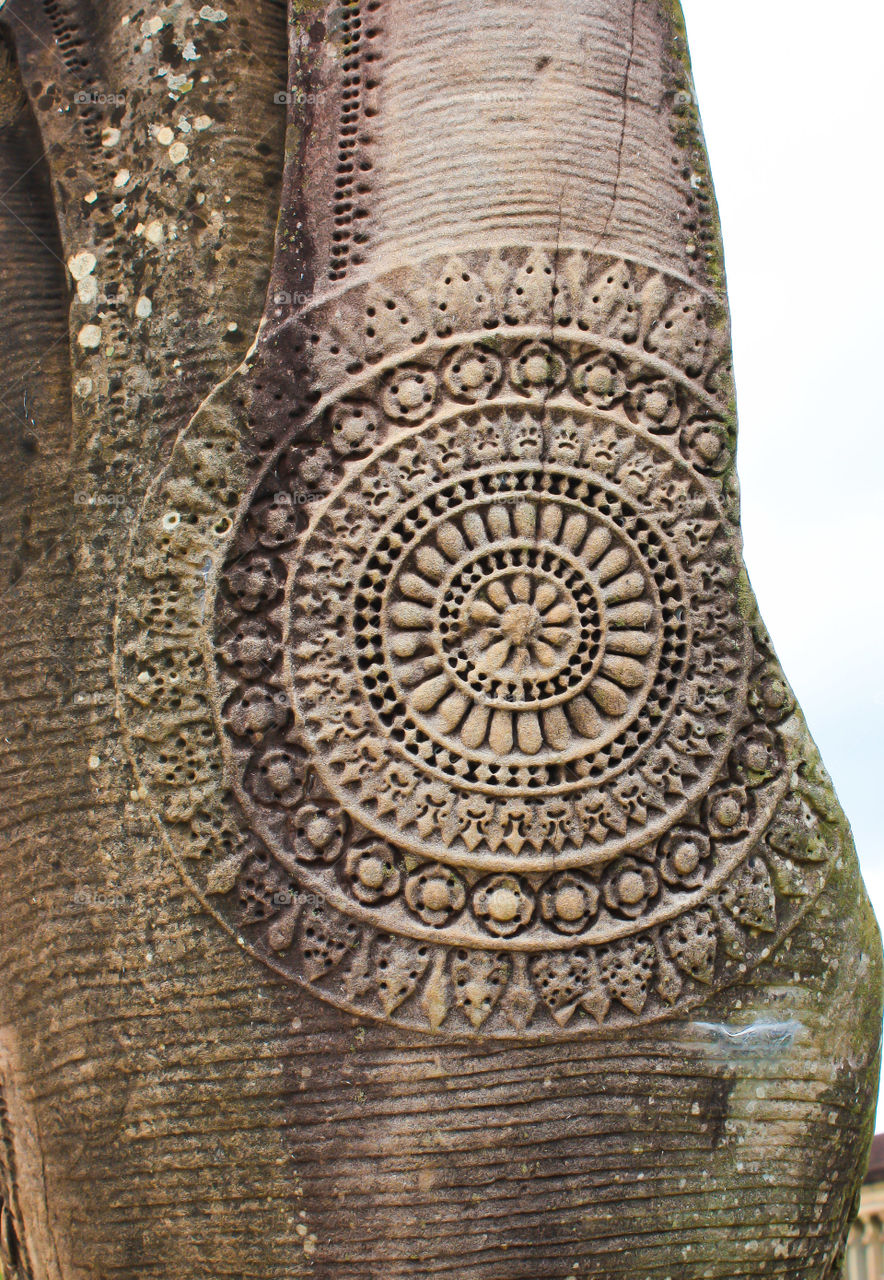 Stone carving. Cambodia.
