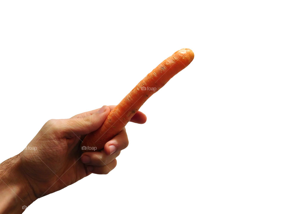 carrot in hand