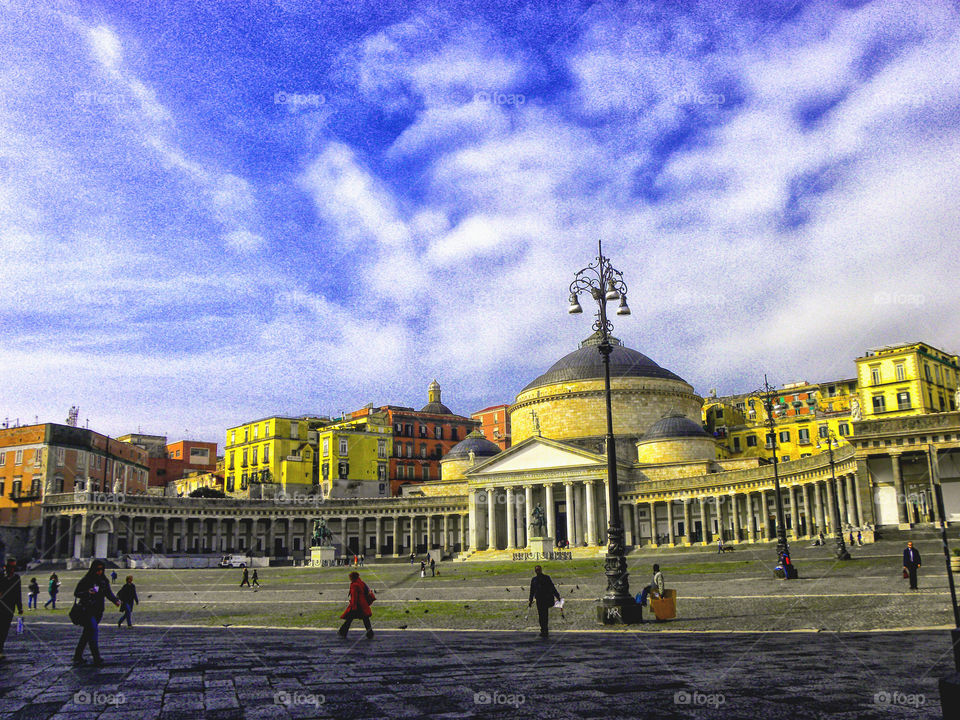 Naples, Italy, Piazza del Plebiscito
