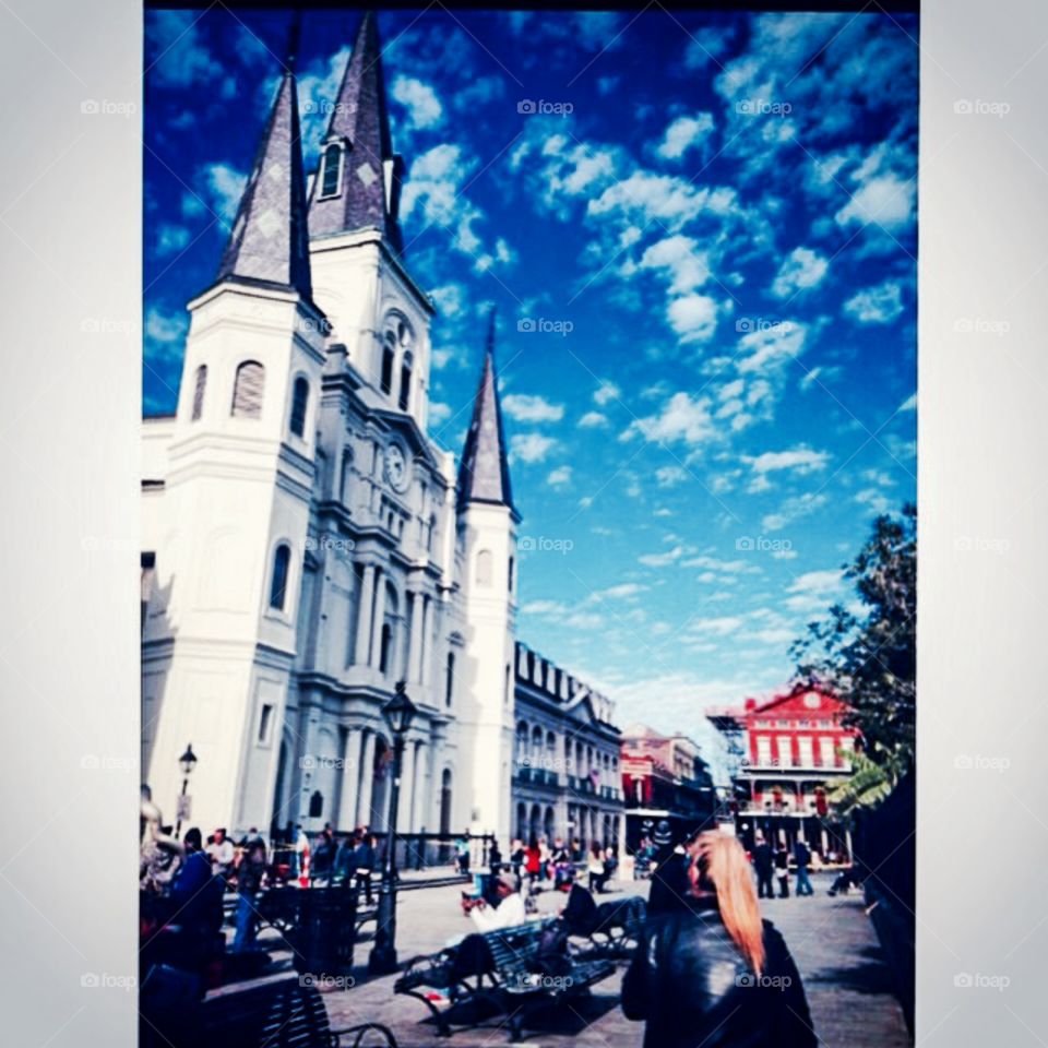 Side view. St. Louis cathedral 