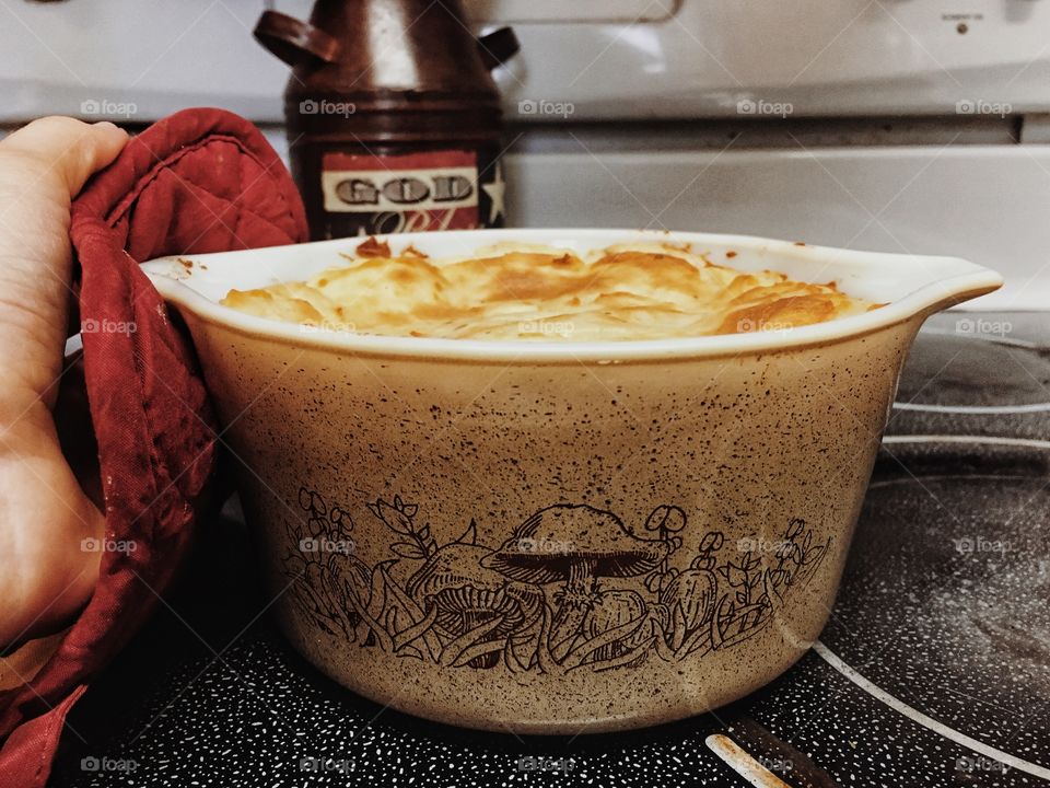 Found some old dish wear from my mama and baked dinner in it tonight.  