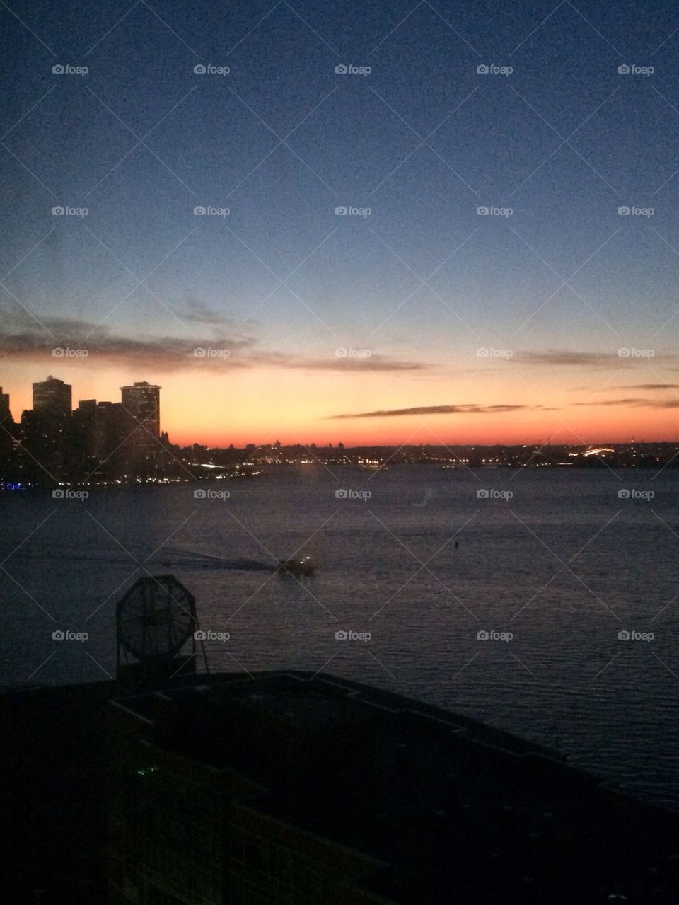 Sunrise over lower Manhattan