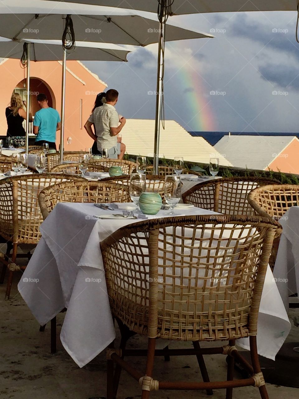 Rainbow before Dining Alfresco 