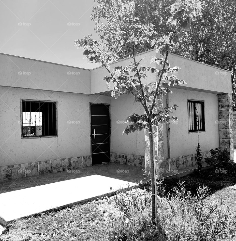 casa en blanco y negro