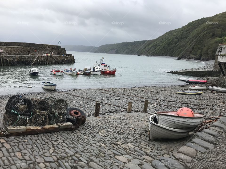My favorite photograph of this village of Clovelly, you have boats, fishing nets and a picture of harmony.