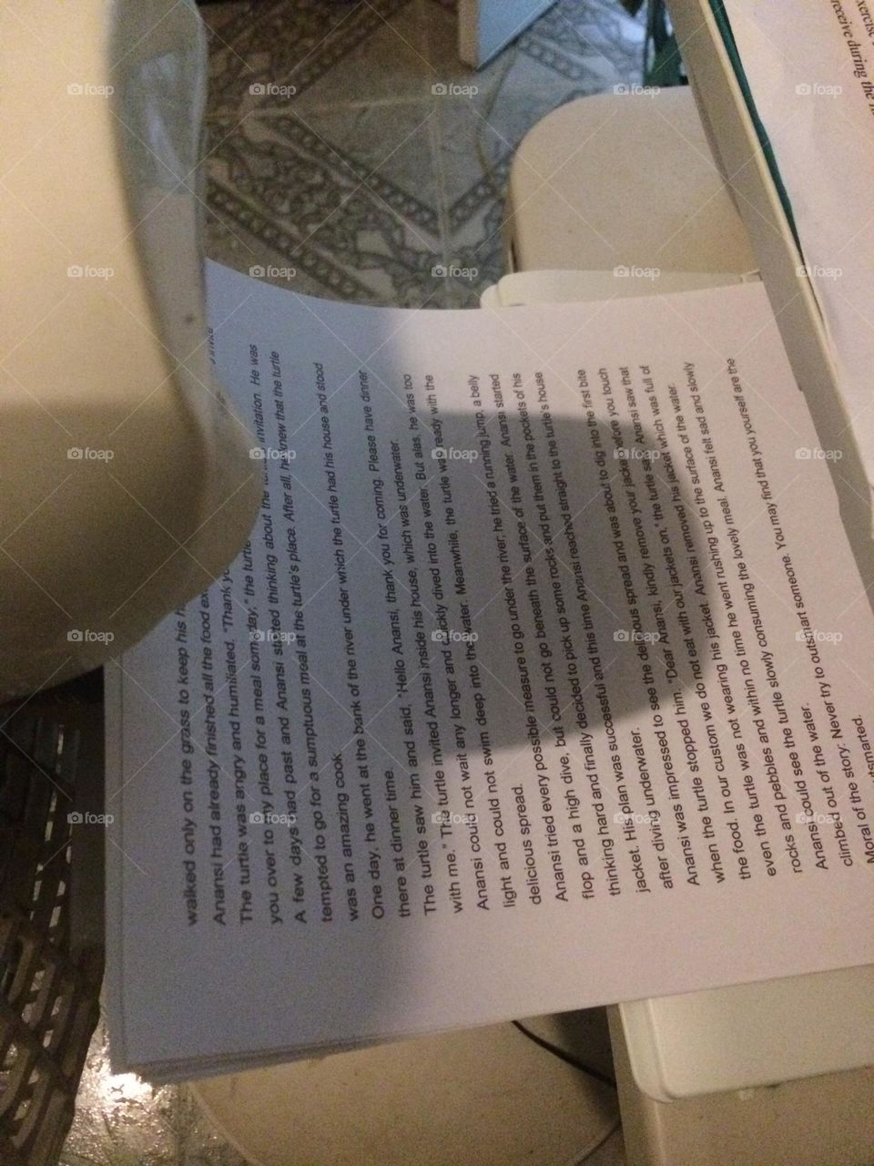 Shadow On My Printing