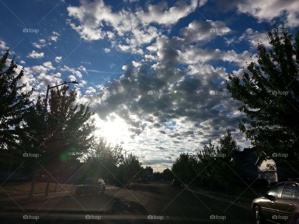 dramatic clouds. awakening