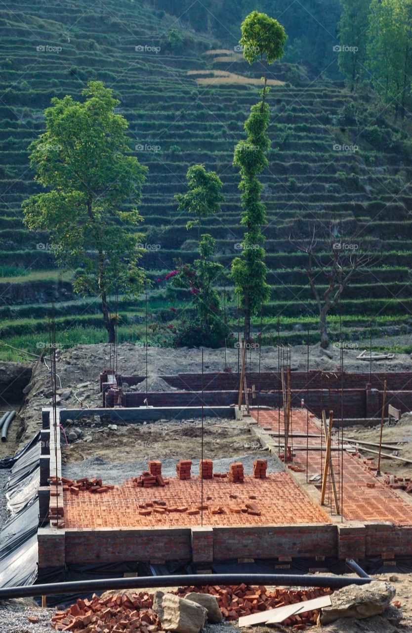 Building new schools after earthquake in Nepal 2015