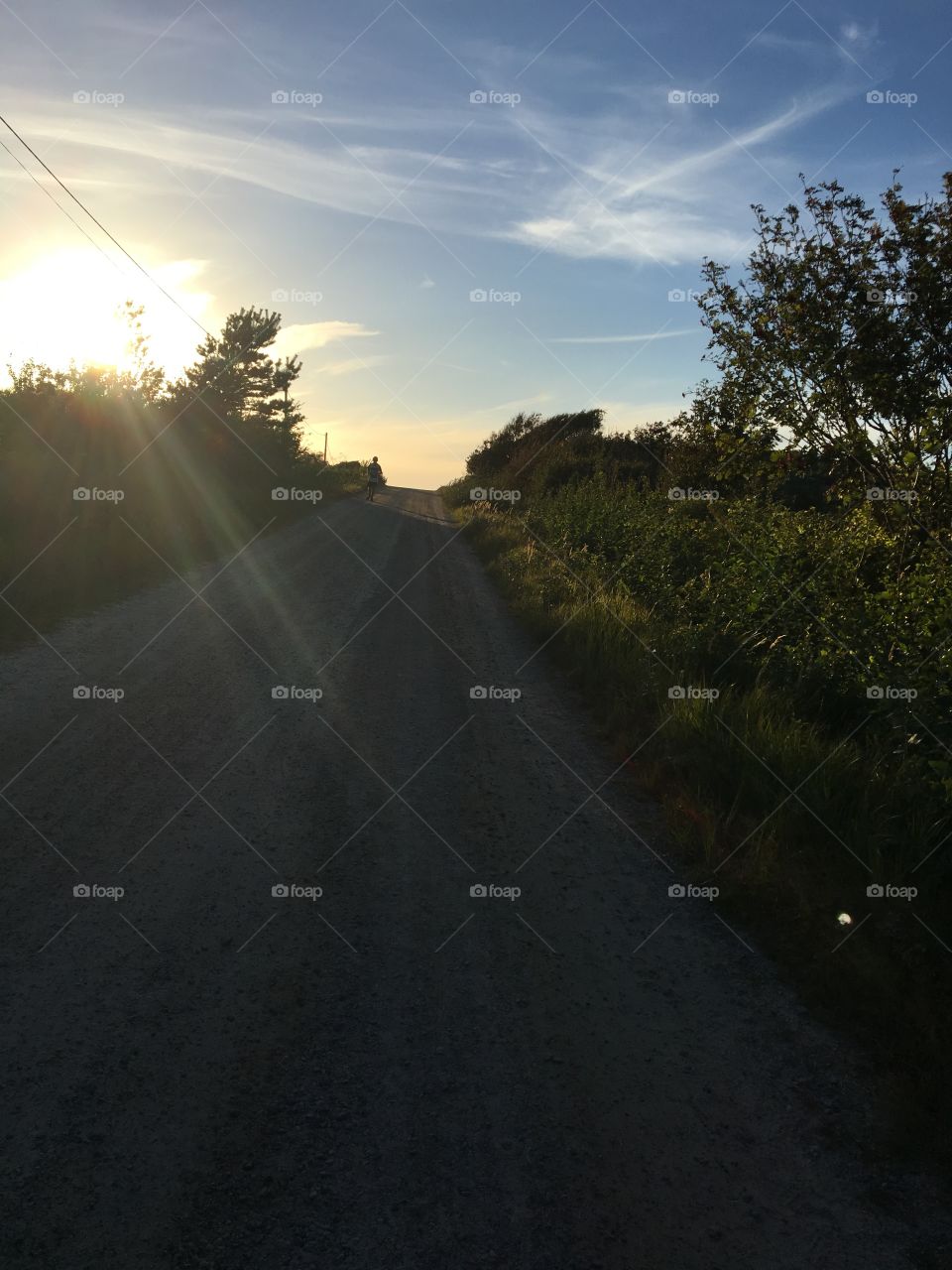 Landscape, Road, Light, Sunset, Dawn